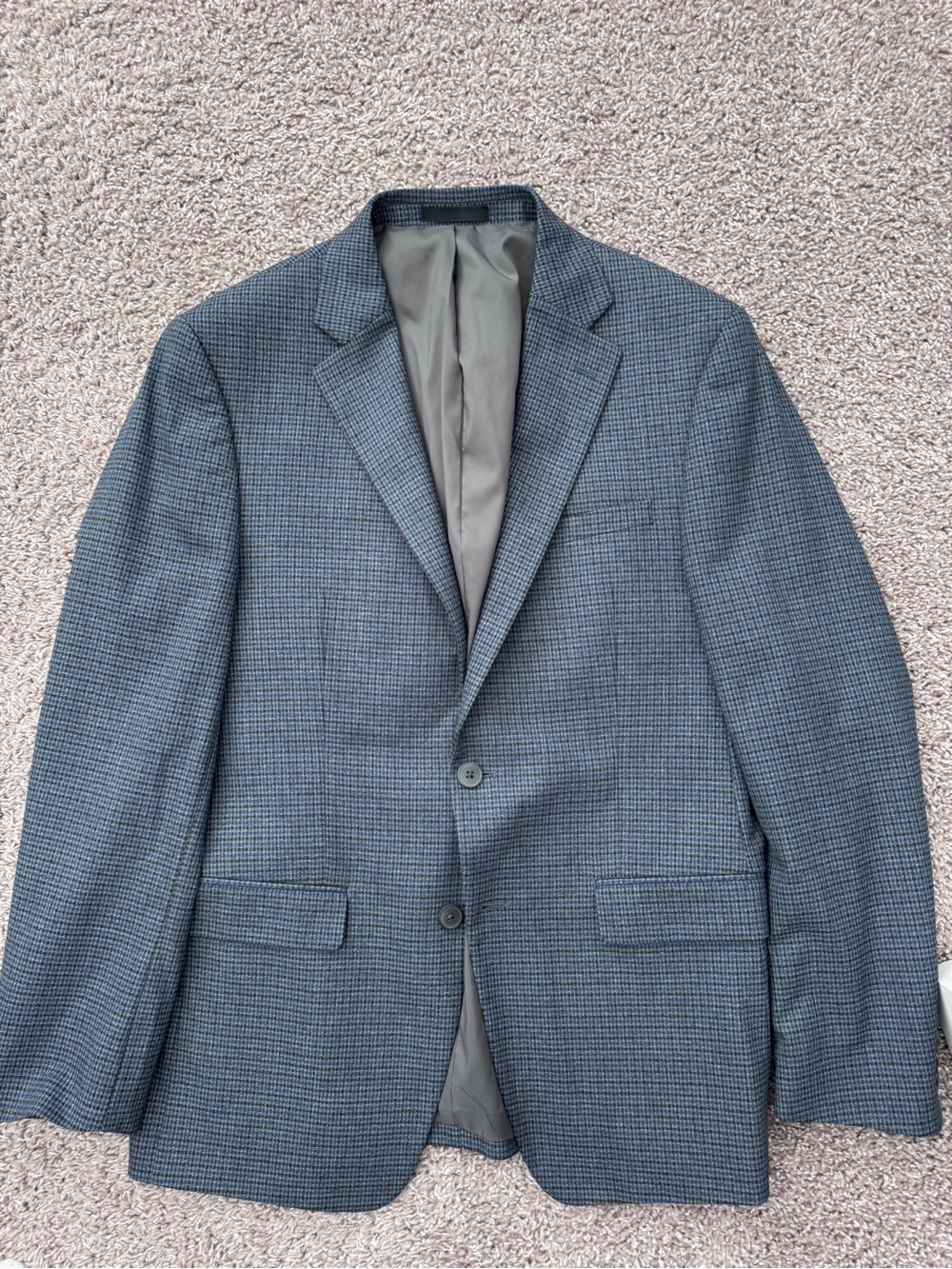 Van Heusen Men's Blue-Gray Houndstooth Sport Coat